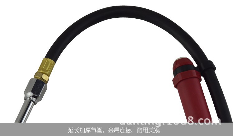 Tire Pressure Gun with Ruler Metal Brass Two-Way Air Nozzle Filling Gauge Digital Display Tire Pressure Gauge Extension Tube