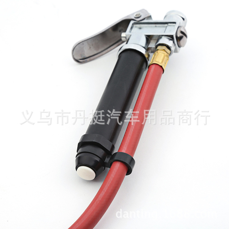 Tire Pressure Gun with Ruler Metal Brass Two-Way Air Nozzle Filling Gauge Digital Display Tire Pressure Gauge Extension Tube