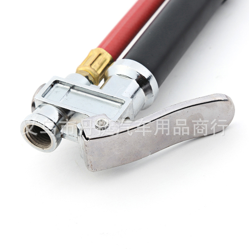 Tire Pressure Gun with Ruler Metal Brass Two-Way Air Nozzle Filling Gauge Digital Display Tire Pressure Gauge Extension Tube
