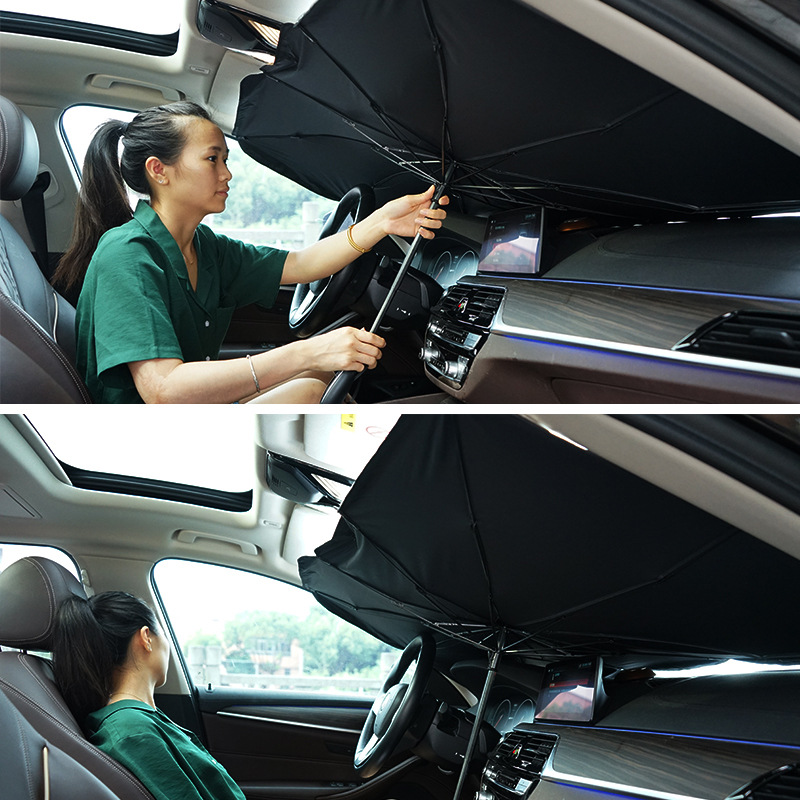  Anti-Shedding Car Sun shade Motor Front Windshield Thermal Insulation Visor Car Sun Umbrella Wholesale