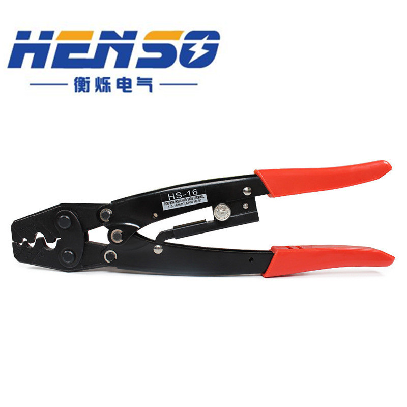 Factory Direct Sales HS-16 Bare Terminal Press Plier Ratchet Type Terminal Clamp Hardware Tools Pliers Wholesale
