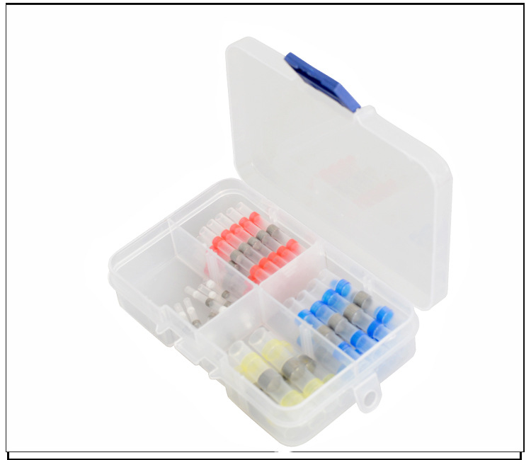 Cross-Border Supply 50PCs Waterproof Heat Shrinkable Wiring Terminal Solder Ring Insulated Terminal Combination Factory Direct Supply Cross-Border Supply 50PCs Waterproof Heat Shrinkable Wiring Terminal Solder Ring Insulated Terminal Combination Factory Direct Supply