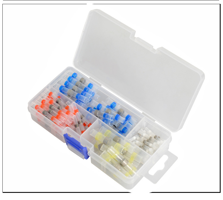 Cross-Border Supply 50PCs Waterproof Heat Shrinkable Wiring Terminal Solder Ring Insulated Terminal Combination Factory Direct Supply Cross-Border Supply 50PCs Waterproof Heat Shrinkable Wiring Terminal Solder Ring Insulated Terminal Combination Factory Direct Supply