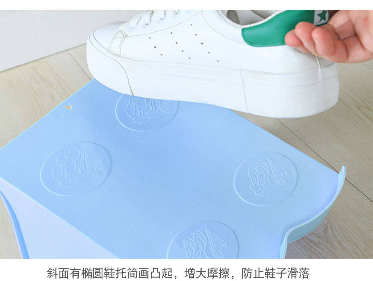 (Factory Direct Sales) Simple Shoe Rack Double Layer Shoe Support Shoe Rack Slippers Organizing Rack Plastic Shoes Storage Rack