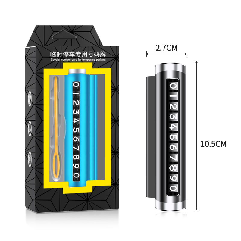 Car Temporary Parking Sign Temporary Parking Card Telephone Plate Metal Number Plate for Car Moving Customized Parking Number Plate Parking Plate