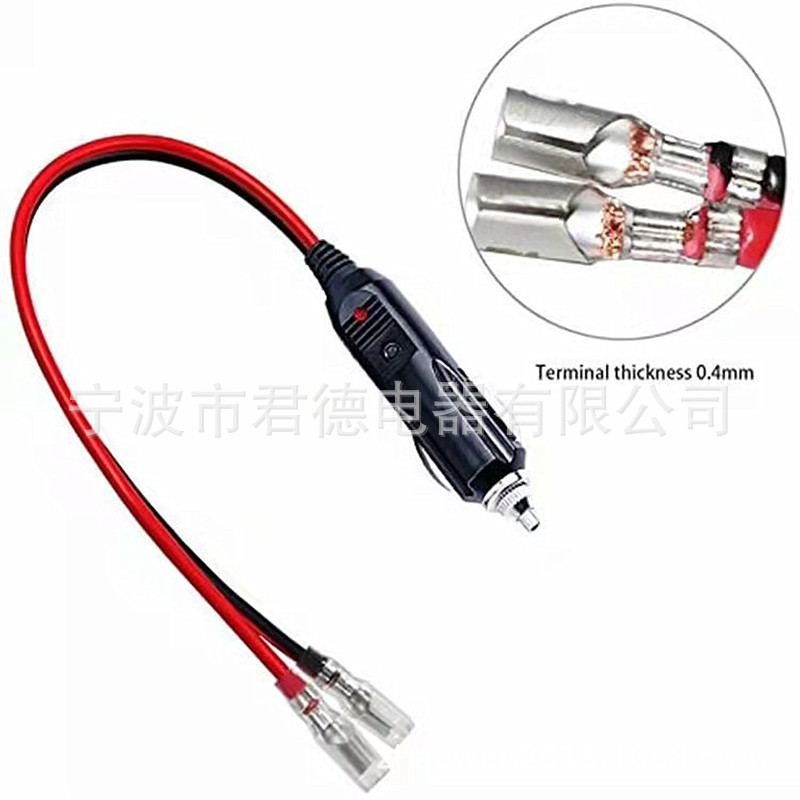 Vehicle-Mounted Power Wire Cigarette Lighter Plug Wire Cigarette Lighter Car Charging Cable Cigarette Lighter with Bullet Terminal Wire