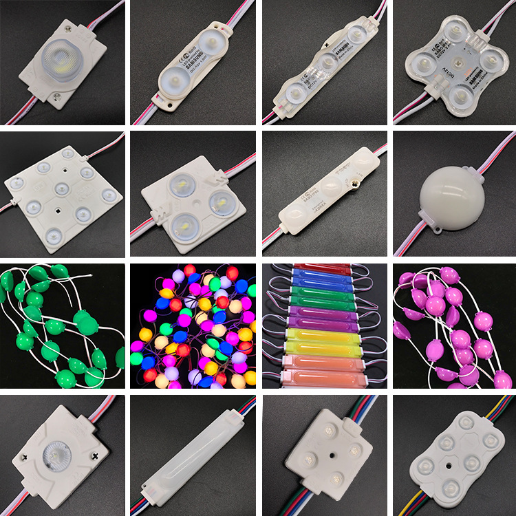 LED injection module manufacturer hot selling COB 2.4W 12V colorful lens for advertising sign motorcycle car light 