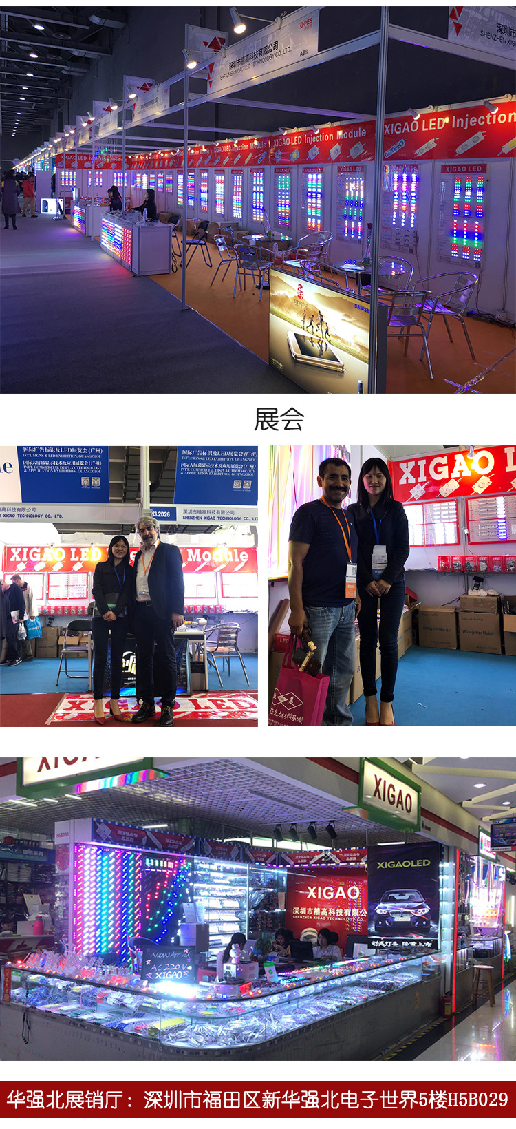 LED injection module manufacturer hot selling COB 2.4W 12V colorful lens for advertising sign motorcycle car light 