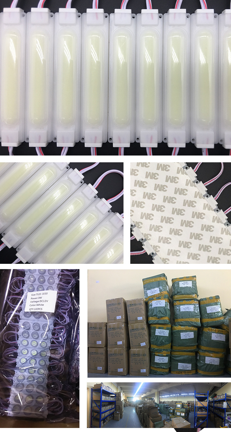 LED injection module manufacturer hot selling COB 2.4W 12V colorful lens for advertising sign motorcycle car light 