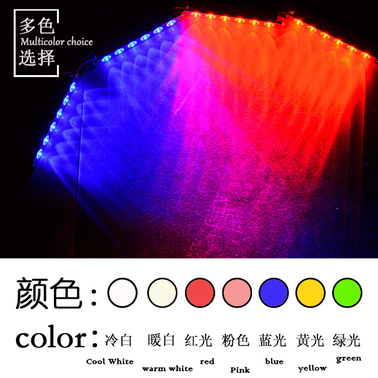 LED injection module manufacturer hot selling COB 2.4W 12V colorful lens for advertising sign motorcycle car light 
