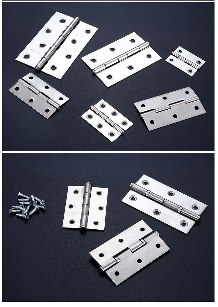 Stainless Steel Hinge Multi-Specification Muffler Door and Window Hardware Accessories Hinge Cabinet Closet Door Mini Flat Hinge