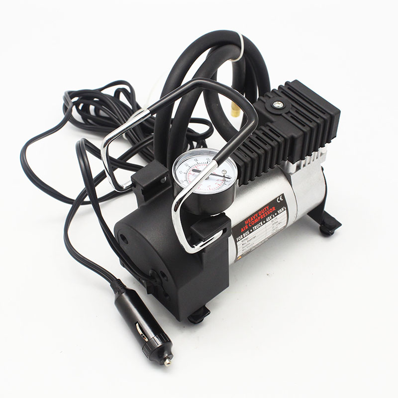 Process-color plastic motor car tire inflator pump car air pump car inflatable pump air compressors