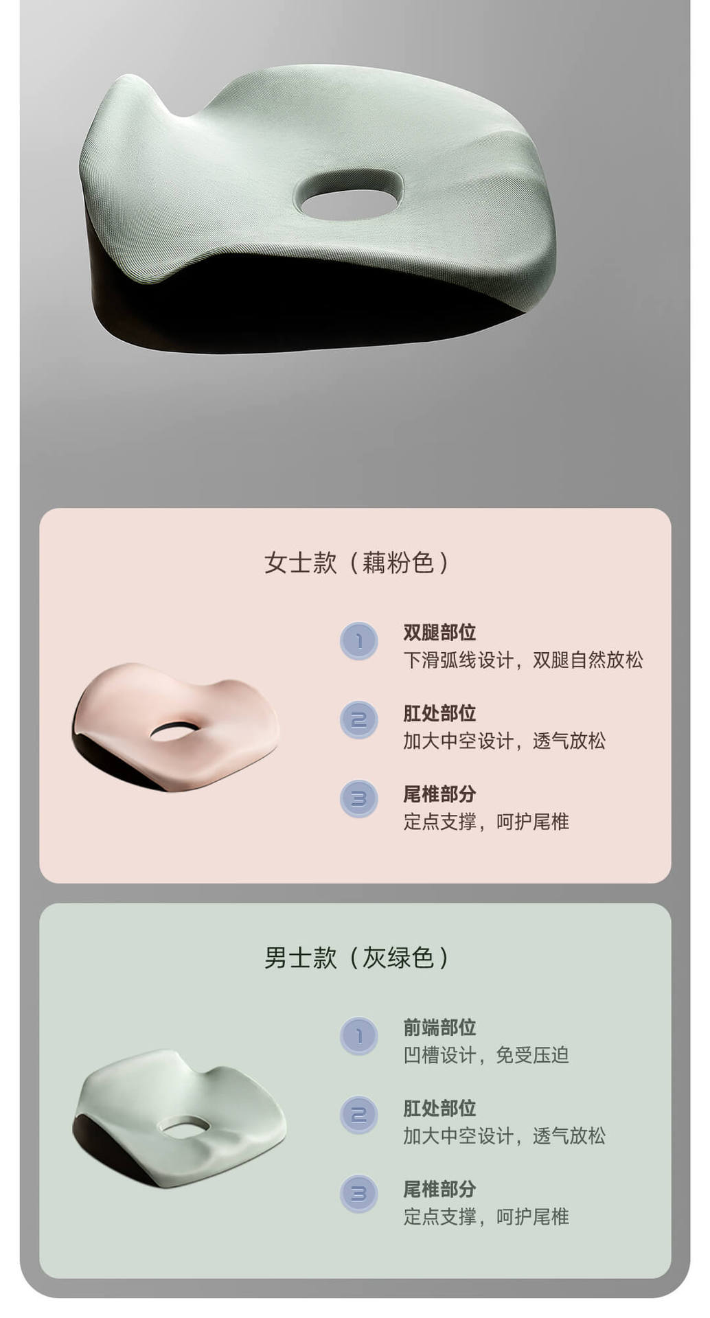 Cushion Shaping Posture Correction Office Long-Sitting Not Tired Waist Support Hip Beauty Artifact Seat Back Cushion