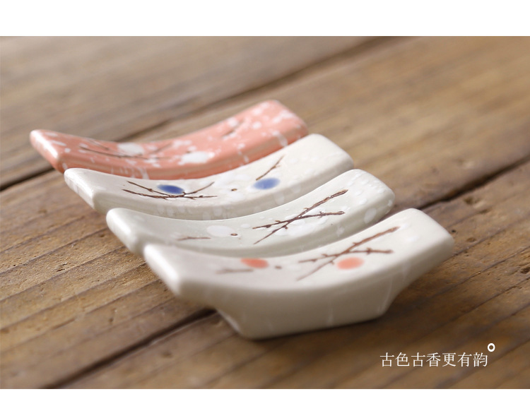Support Chopstick Holder Storage Chopstick Rack Chopsticks Shelf Snowflake Porcelain DinnerWare Creative Underglaze