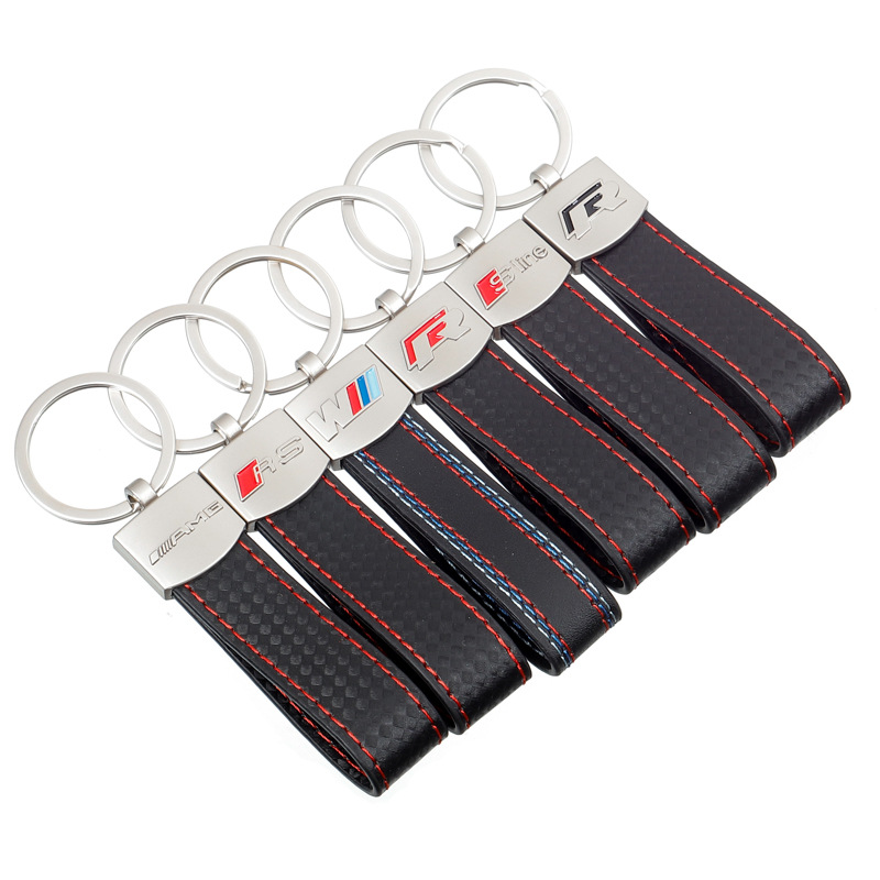 Cross-Border M Three-Color Sports Sign Audi Sline Audi RS Volkswagen R AMG Mercedes-Benz Car Logo Keychain Pendant