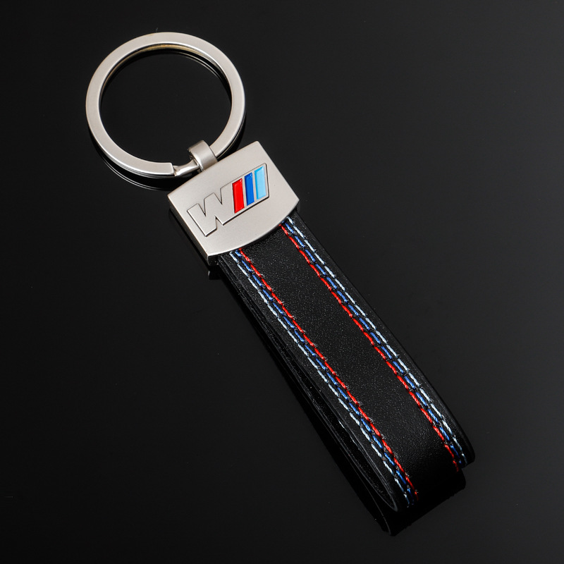 Cross-Border M Three-Color Sports Sign Audi Sline Audi RS Volkswagen R AMG Mercedes-Benz Car Logo Keychain Pendant