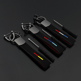 Cross-Border M Three-Color Sports Sign Audi Sline Audi RS Volkswagen R AMG Mercedes-Benz Car Logo Keychain Pendant