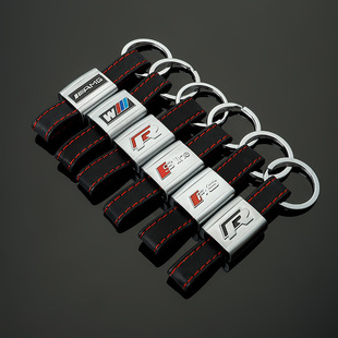 Cross-Border M Three-Color Sports Sign Audi Sline Audi RS Volkswagen R AMG Mercedes-Benz Car Logo Keychain Pendant