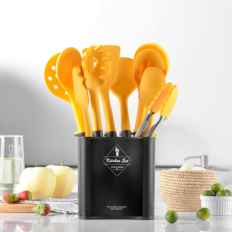 PP Handle Strap Support Bracket Kitchen Cooking Ladel Tool Set Spatula and Soup Spoon Kitchen Tools 11-Piece Set