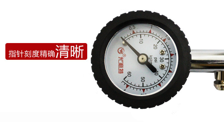 Pressure Gauge Mechanical Metal High Precision Monitoring Tire Pressure Gauge with Deflation Function Air Pressure Gauge