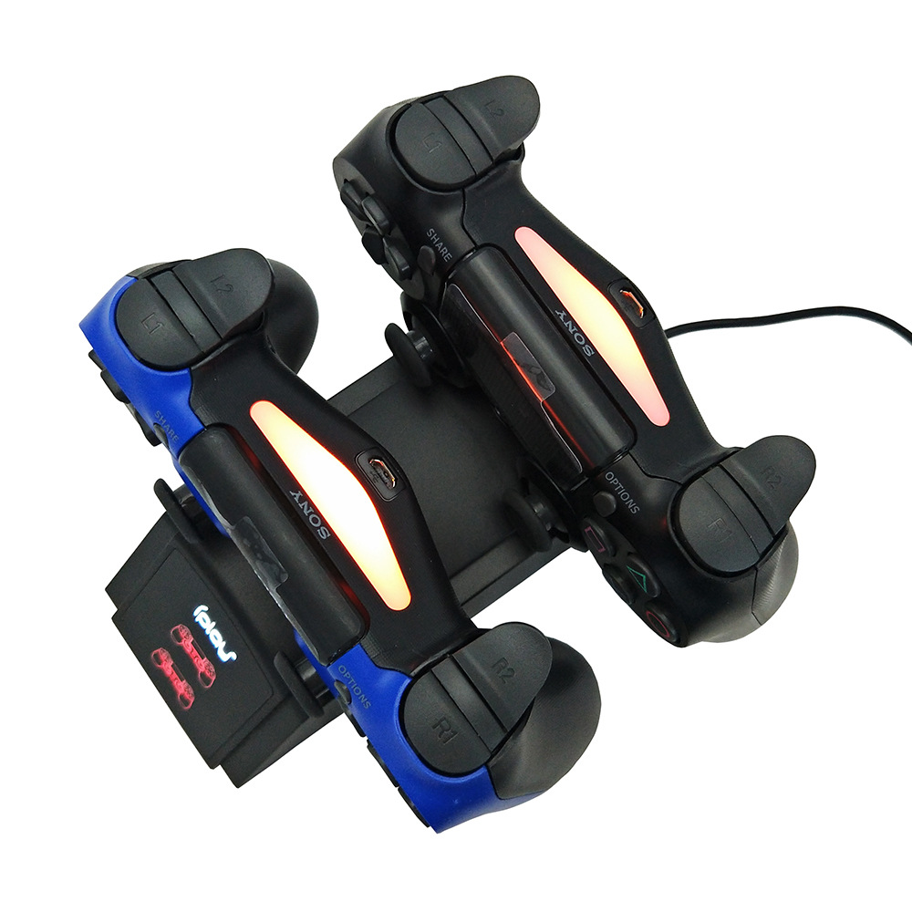 PS4 wireless controller dual-seat charging belt LED display light PS4 game controller dual-charging electrical terminal interface