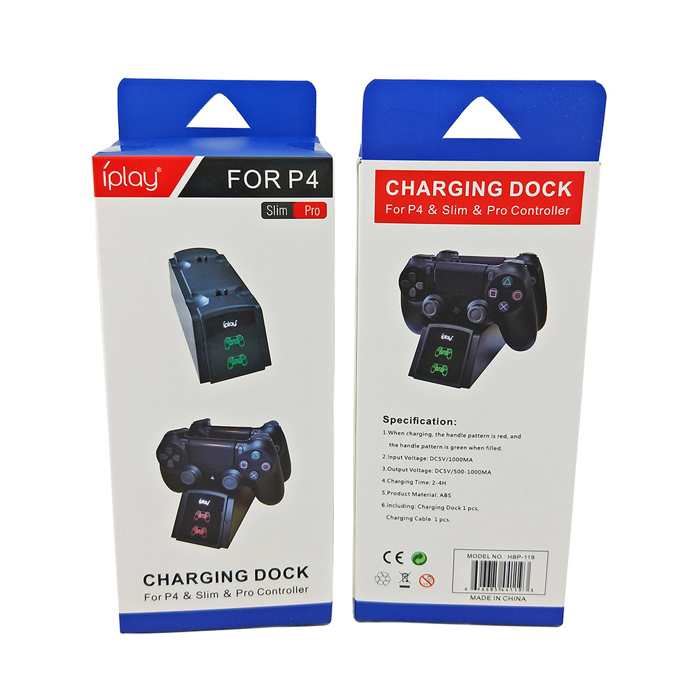 PS4 wireless controller dual-seat charging belt LED display light PS4 game controller dual-charging electrical terminal interface