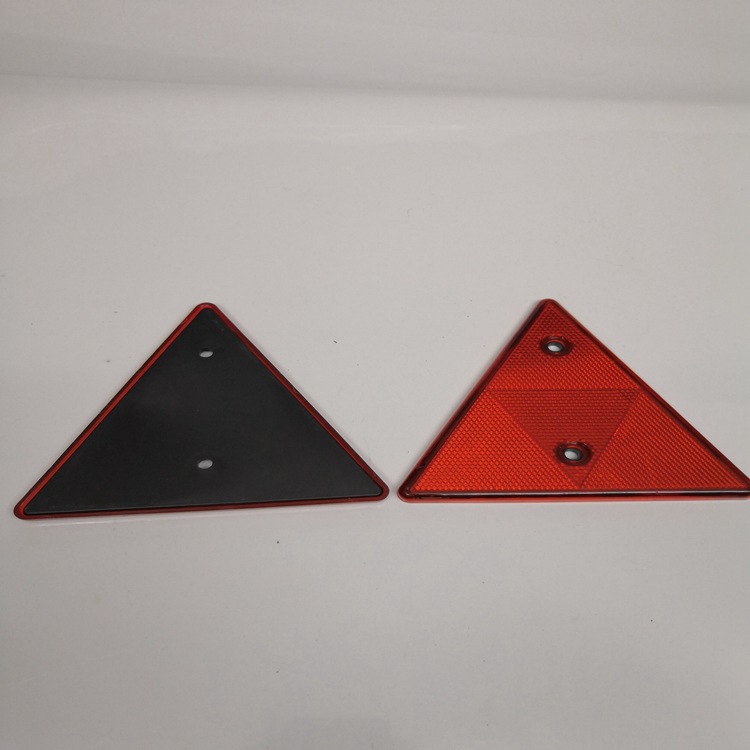 Semi-Hanging Mid-End Rear Reflective Triangle Restorer with Hole Plastic Triangle Warning Sign Reflector Truck Tripod