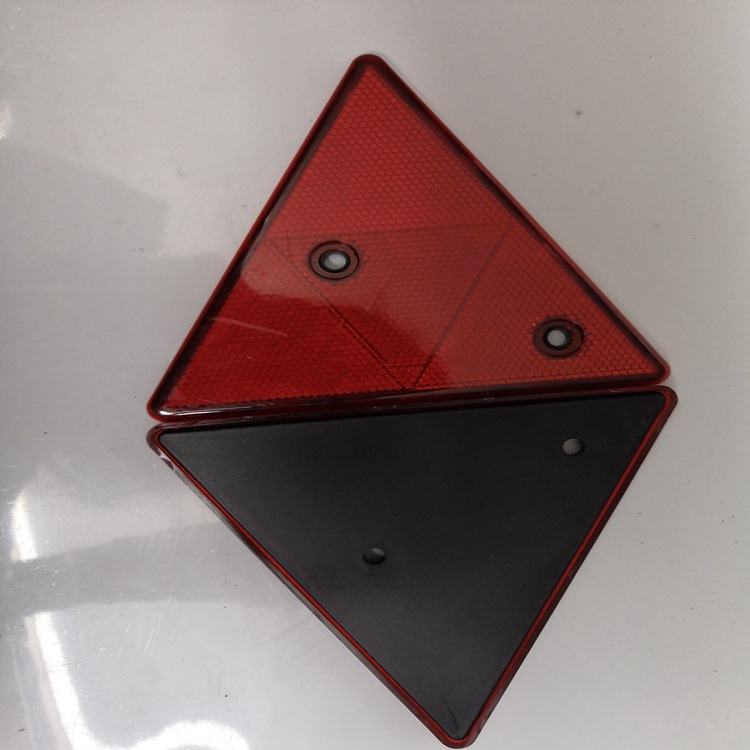 Semi-Hanging Mid-End Rear Reflective Triangle Restorer with Hole Plastic Triangle Warning Sign Reflector Truck Tripod