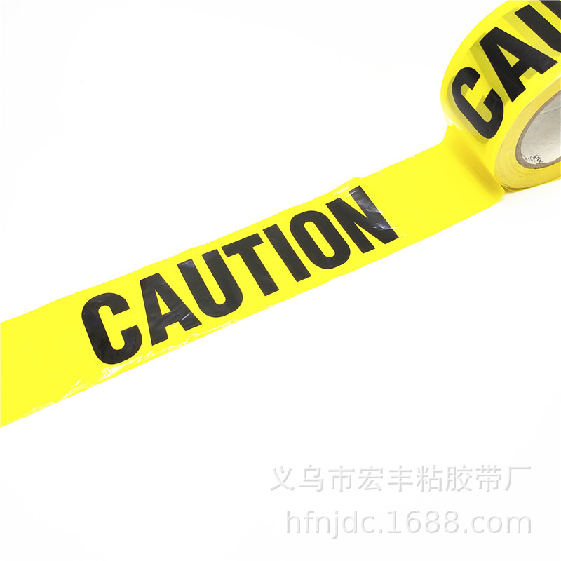 Warning Tape Sign Yellow Black Reflective Sticker 100 M Letter Traffic Sign Tape Floor Warning Tape Customizable