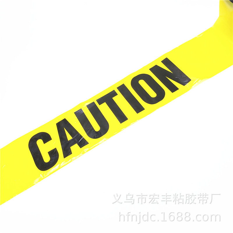 Warning Tape Sign Yellow Black Reflective Sticker 100 M Letter Traffic Sign Tape Floor Warning Tape Customizable