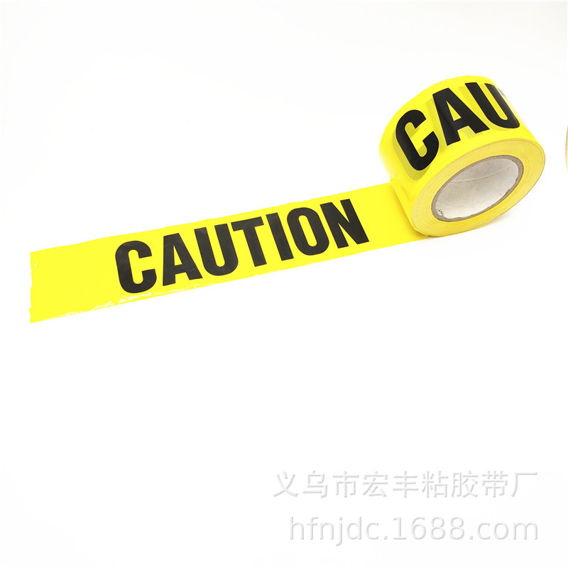 Warning Tape Sign Yellow Black Reflective Sticker 100 M Letter Traffic Sign Tape Floor Warning Tape Customizable