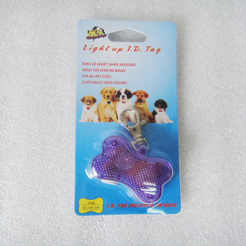 Hot Pet Glowing Necklace Bone Dog Tag Bone Dog Tag Necklace Pet Warning Sign