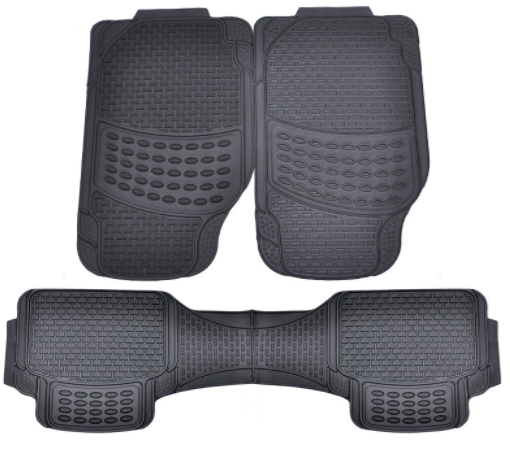 Car Universal Foot Pad PVC Car Floor Mat Anti-Dirty Non-Slip Foot Mat Four-Piece Black