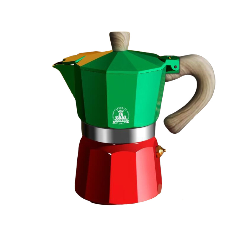 Ground Coffee Moka Pot Special Electric Ceramic Stove Moving Open Flame Italian Valve Cow Italy Imported Hand Punch Outdoor Home Double
