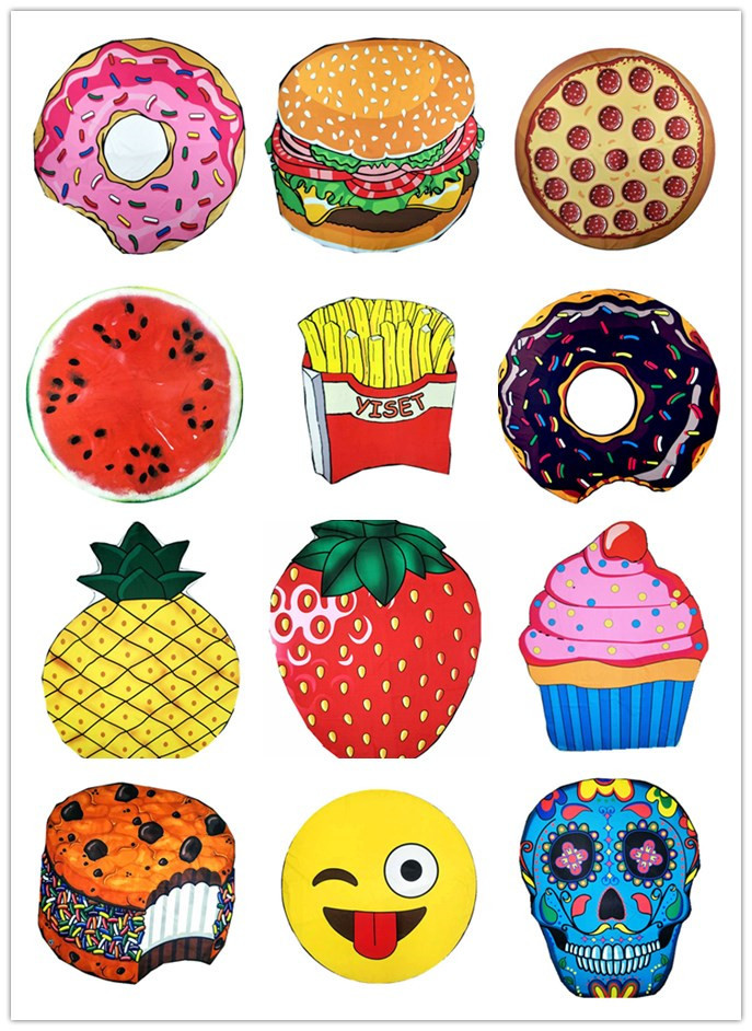 Polyester Beach Mats Tapestry 150cm Hamburger Fruit Print Picnic Mat Beach Blanket for Outdoor Hiking Travel Camping Mat Polyester Beach Mats Tapestry 150cm Hamburger Fruit Print Picnic Mat Beach Blanket for Outdoor Hiking Travel Camping Mat