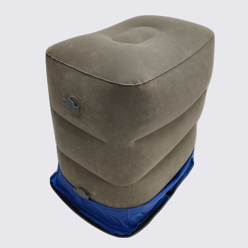 Factory Direct Sales Press Automatic Inflatable Foot Mat Aircraft High-Speed Rail Car Footstool PVC Flocking Pillow Inflatable Foot Mat