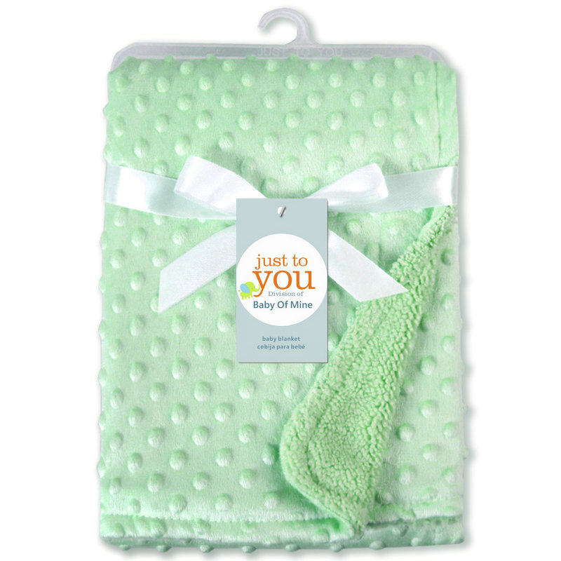 Doudou Blanket Bubble Blanket Baby Car Blanket Outdoor Baby Holding Blanket Double Layer Warm Solid Color Foam Blanket Soft