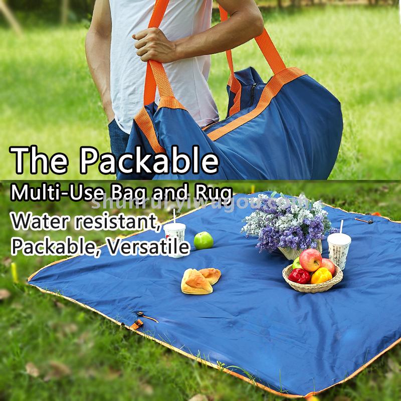Foreign trade hot style Miscato outdoor multi-purpose waterproof carpet lightweight travel bag beach bag picnic blanket.