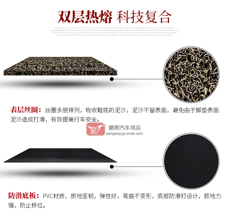 Suitable for Car Foot Mat Wire Ring General-Purpose DIY Cutting Easy Cleaning Carpet Five-Seat Pedal Mat