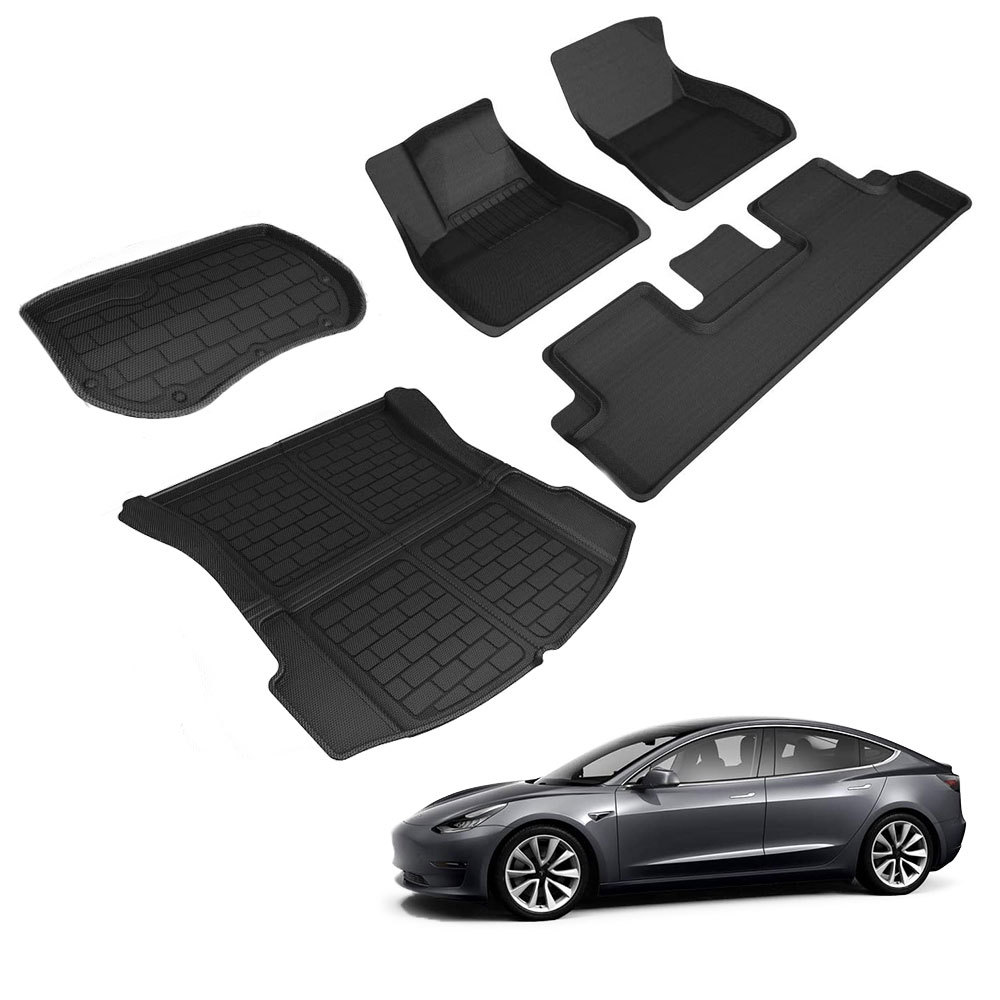 Applicable to Tesla MODEL3Y Fully Enclosed Dedicated Foot Pad Left Rudder Right Rudder Car Floor Mat XPE