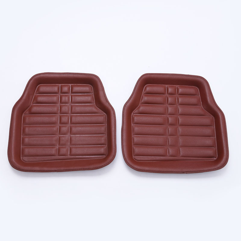 Fully Enclosed Foot Mat Large Surrounded Car Foot Mats Leather Foot Mat Special Car Indentation Universal Foot Pad