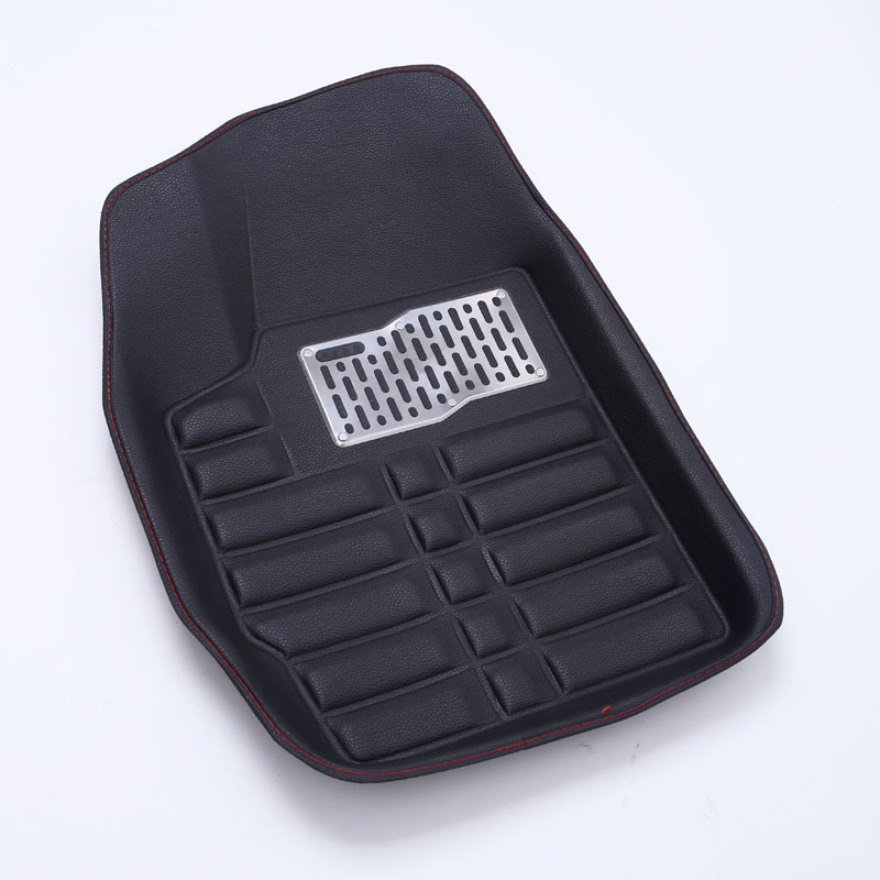 Fully Enclosed Foot Mat Large Surrounded Car Foot Mats Leather Foot Mat Special Car Indentation Universal Foot Pad