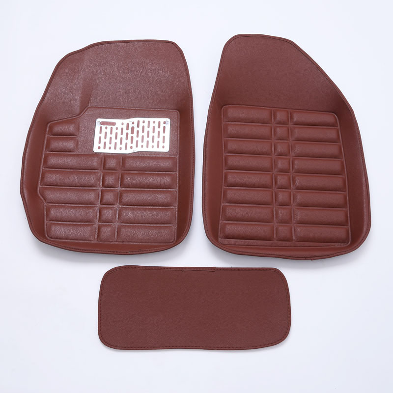 Fully Enclosed Foot Mat Large Surrounded Car Foot Mats Leather Foot Mat Special Car Indentation Universal Foot Pad