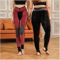 New Outdoor Men's and Women's Live Broadcast Tencel Kneecap Waist Support Cashmere plus-Sized Size Graphene Thermal Leggings Women