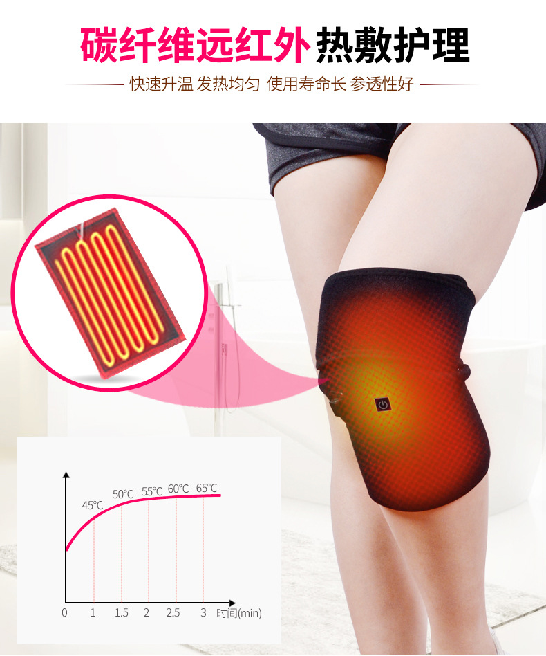Cross-Border Electric Heating Kneecap Hot Compress Moxibustion Electric Heating Leggings for the Elderly Massage Knees Winter Warm Old Cold Legs