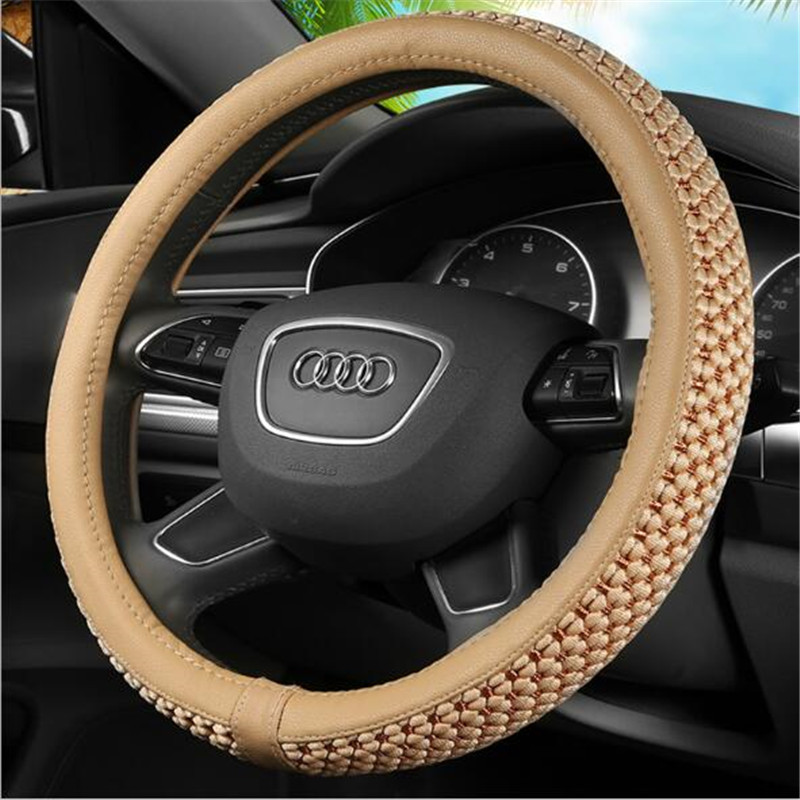 Rongsheng Car Supplies Popular Steering Wheel Set Super Thousand Ice Silk Four Seasons Car Steering Wheel Cover