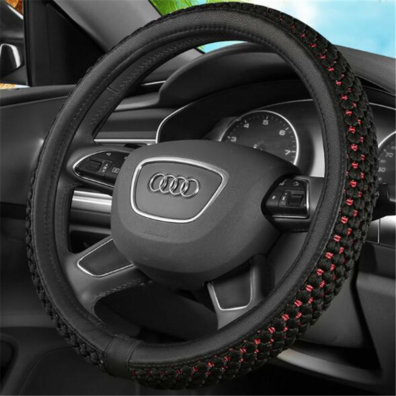 Rongsheng Car Supplies Popular Steering Wheel Set Super Thousand Ice Silk Four Seasons Car Steering Wheel Cover