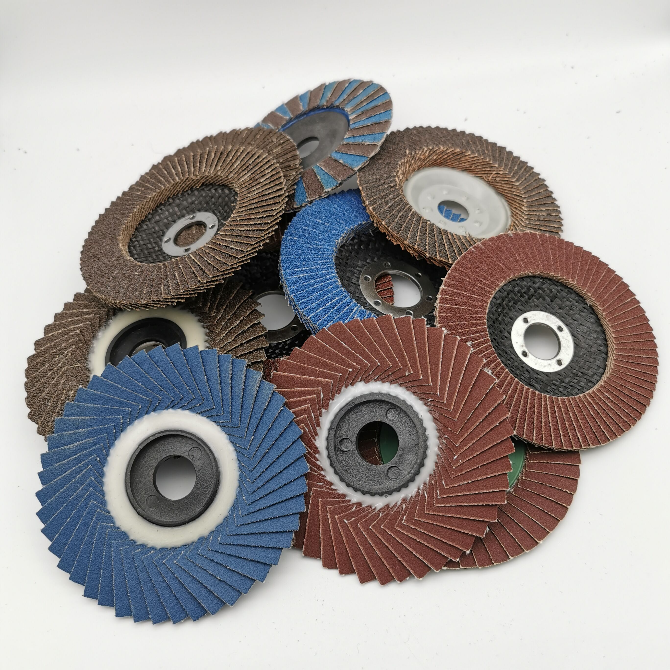Flap Disc Louvre Blade Red Sand Net Cover Louvre Blade Alumina Polishing Wheel Manufacturer 125*22.23mm