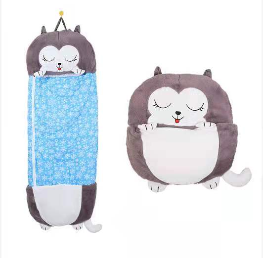 Rabbit Fur Sleeping Bag Children Student Baby Anti-Kicking Blanket Winter Quilt Outdoor Thickened Autumn and Winter