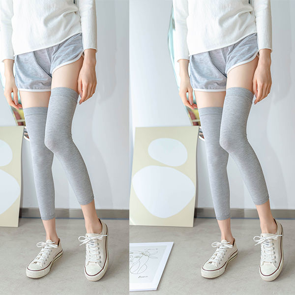 Four Seasons Pure Colored Cotton Sports Knitted Old Cold Leg Warm Kneecap Leggings for the Elderly Cold-Proof Warm Kneecap Factory Wholesale